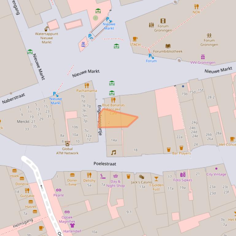 Kaart van postcodegebied 9712ZZ.