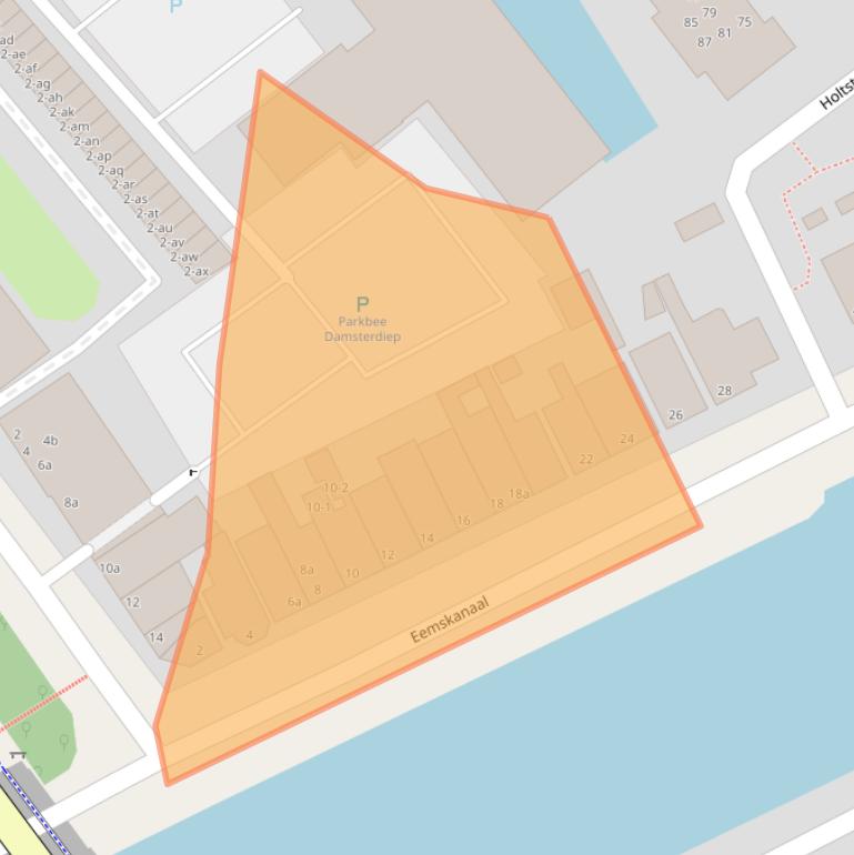 Kaart van postcodegebied 9713AA.