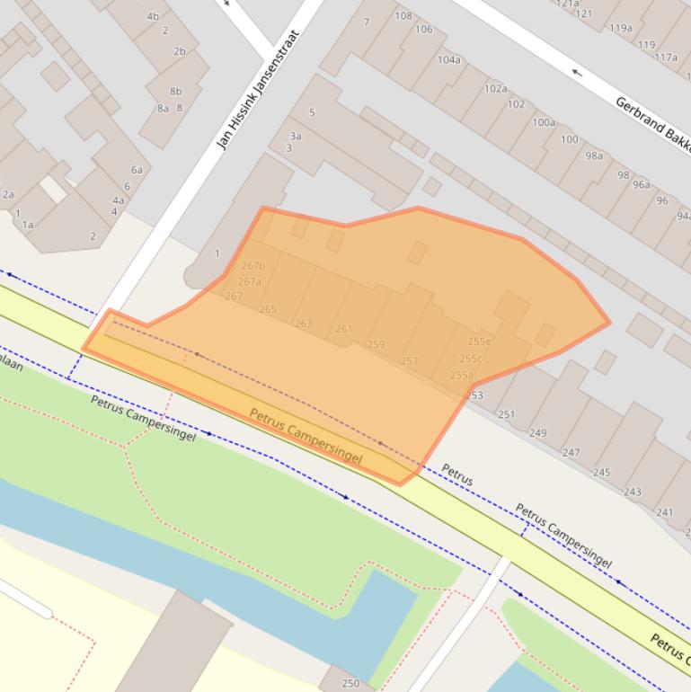 Kaart van postcodegebied 9713AR.