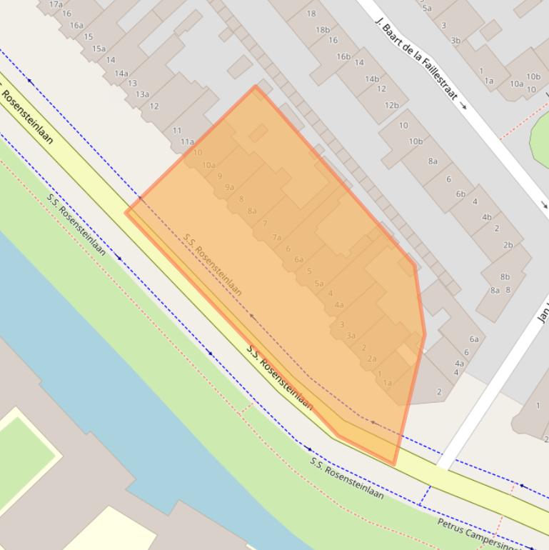 Kaart van postcodegebied 9713AS.