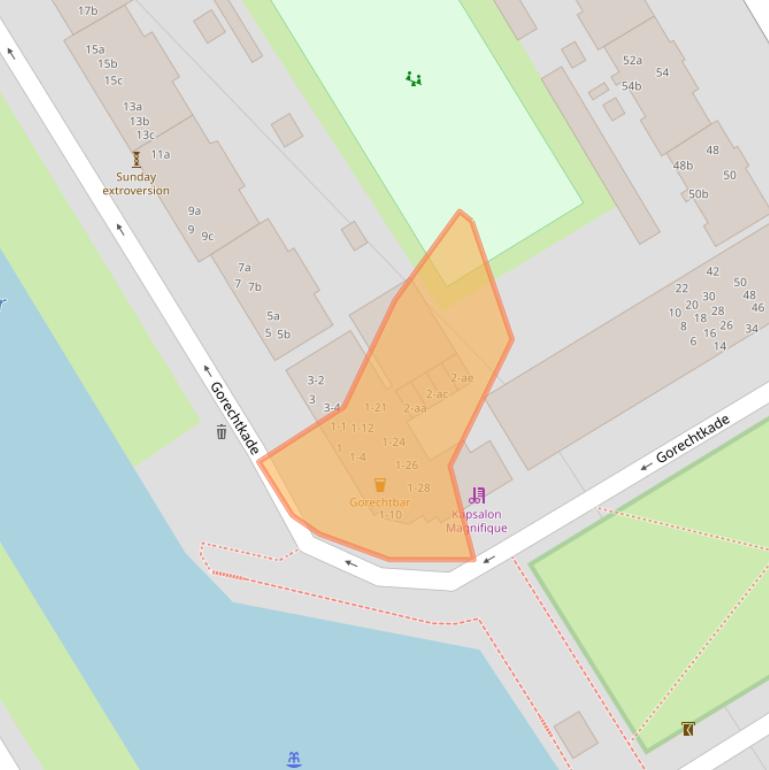 Kaart van postcodegebied 9713BA.