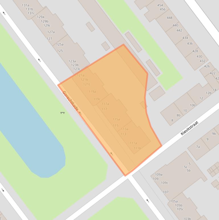 Kaart van postcodegebied 9713BL.