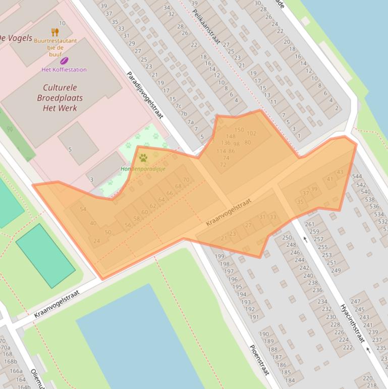 Kaart van postcodegebied 9713BS.