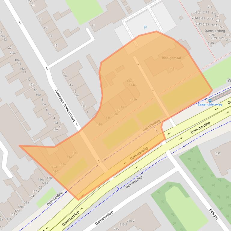 Kaart van postcodegebied 9713EM.