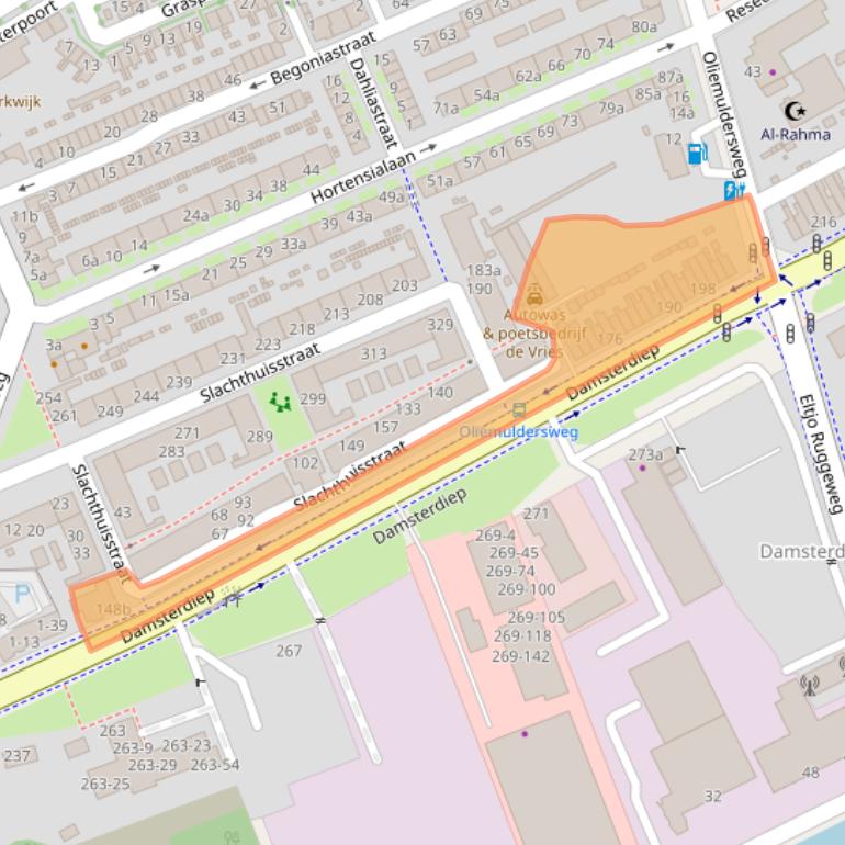 Kaart van postcodegebied 9713EN.