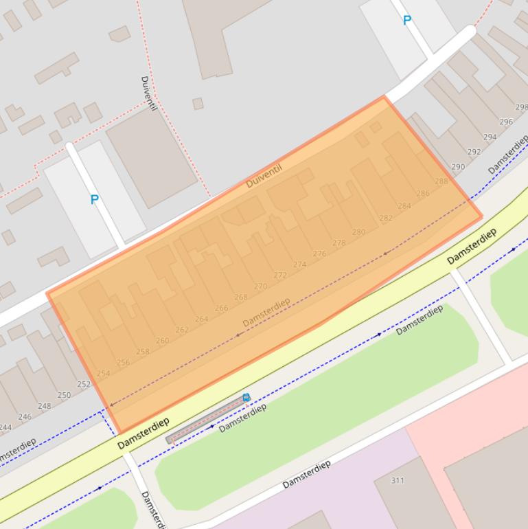 Kaart van postcodegebied 9713ER.