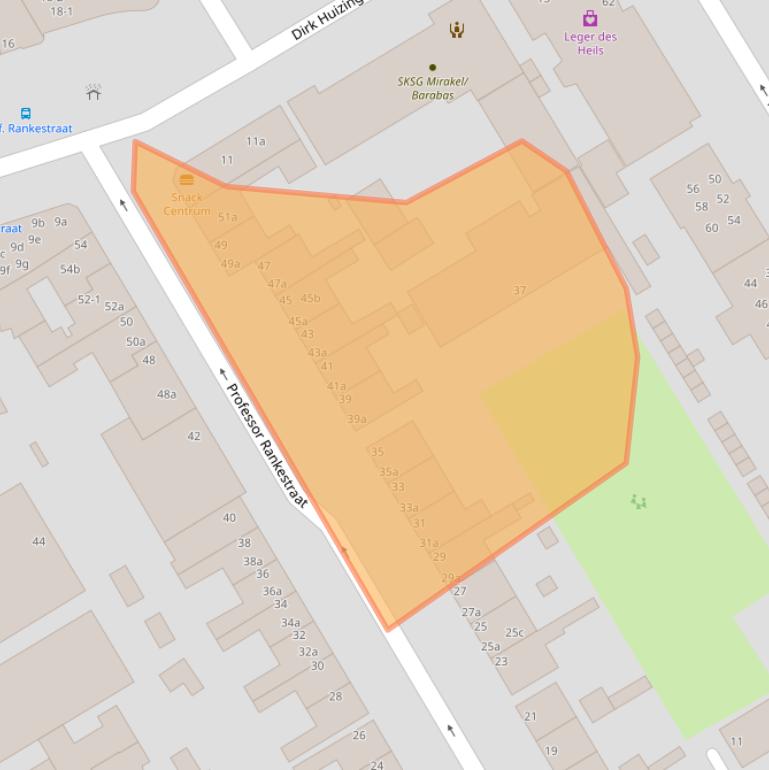 Kaart van postcodegebied 9713GD.