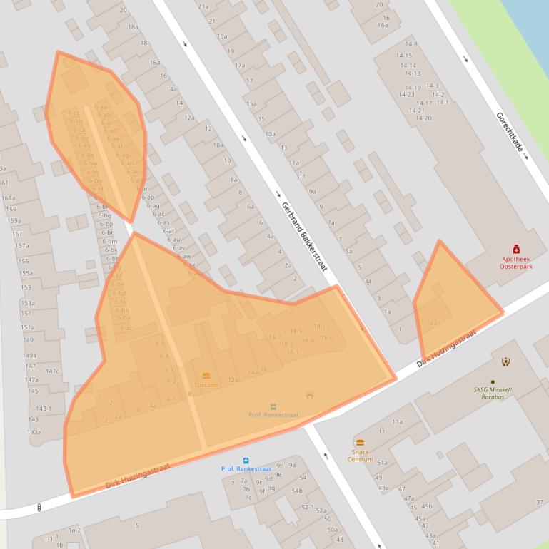 Kaart van postcodegebied 9713GM.