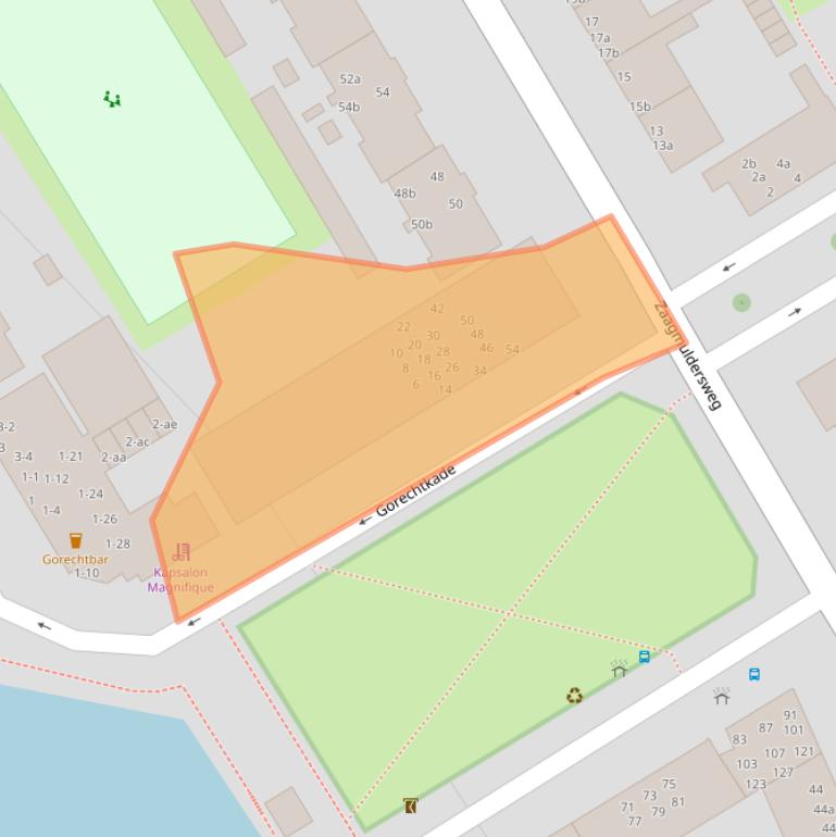 Kaart van postcodegebied 9713GS.