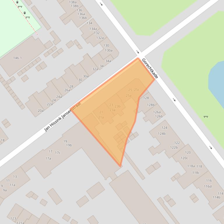 Kaart van postcodegebied 9713HT.