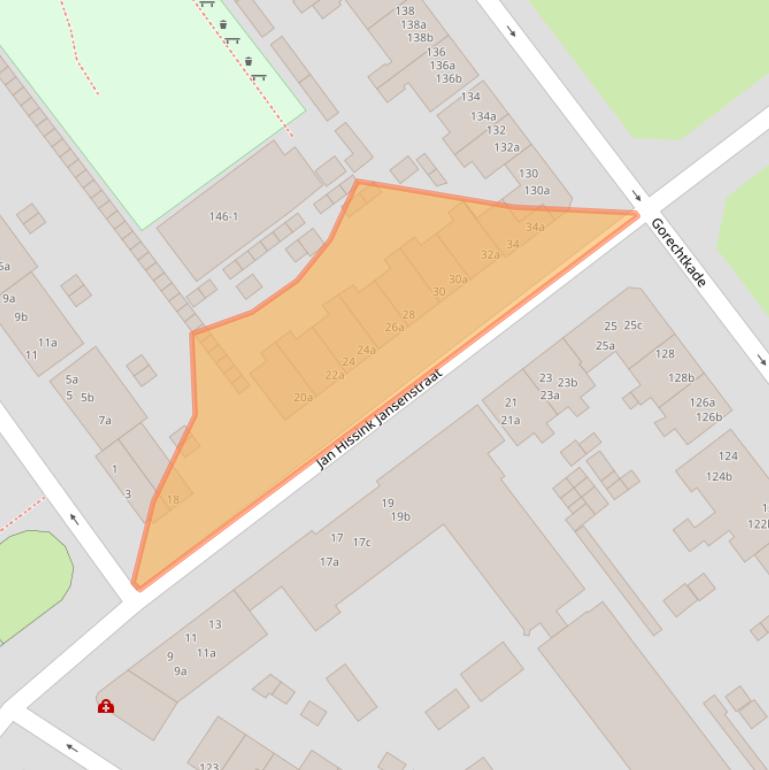 Kaart van postcodegebied 9713HW.