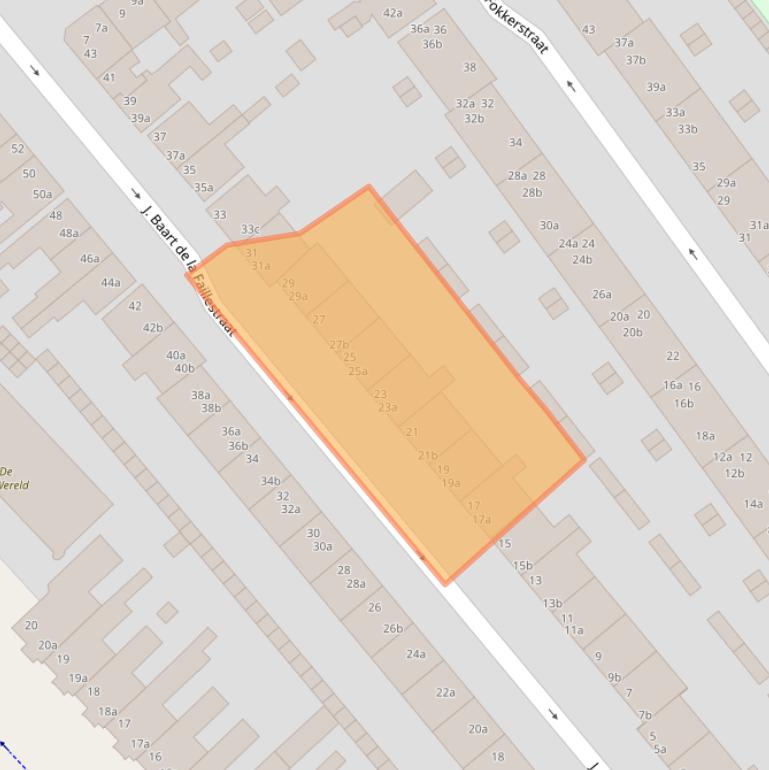 Kaart van postcodegebied 9713JB.