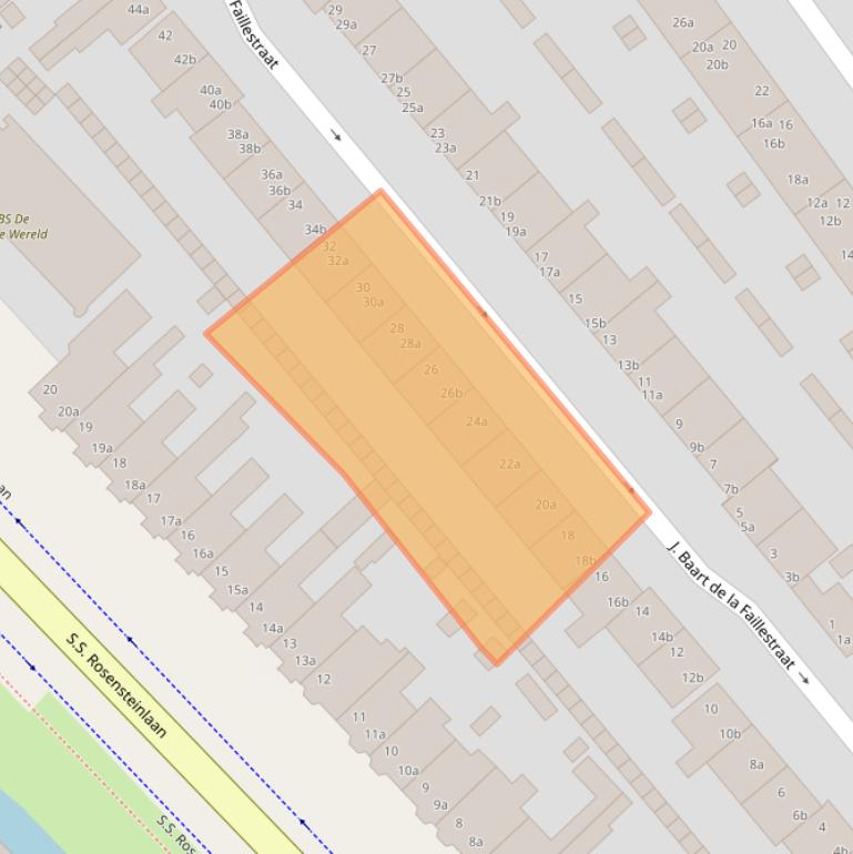 Kaart van postcodegebied 9713JE.