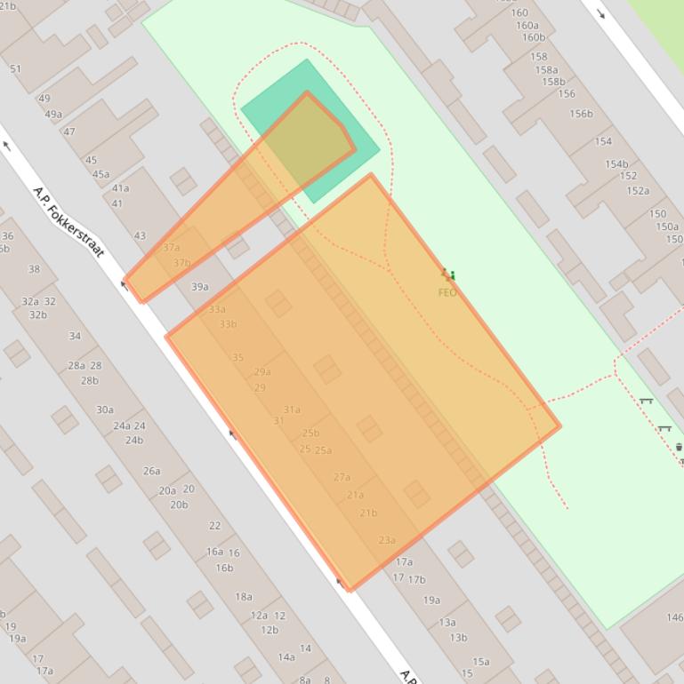 Kaart van postcodegebied 9713JJ.