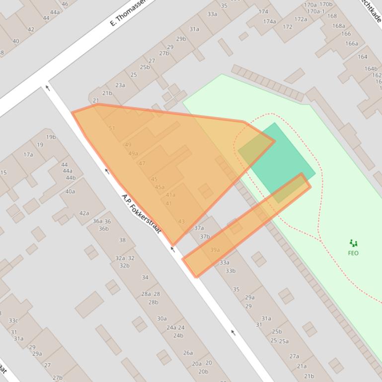Kaart van postcodegebied 9713JK.