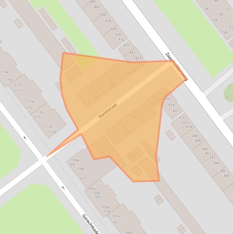 Kaart van postcodegebied 9713KE.