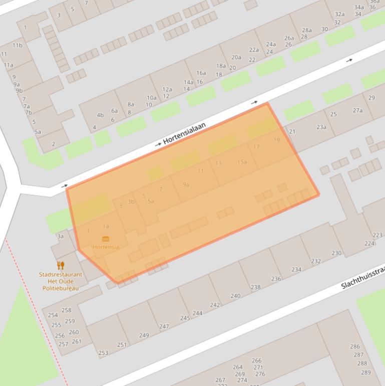 Kaart van postcodegebied 9713KG.