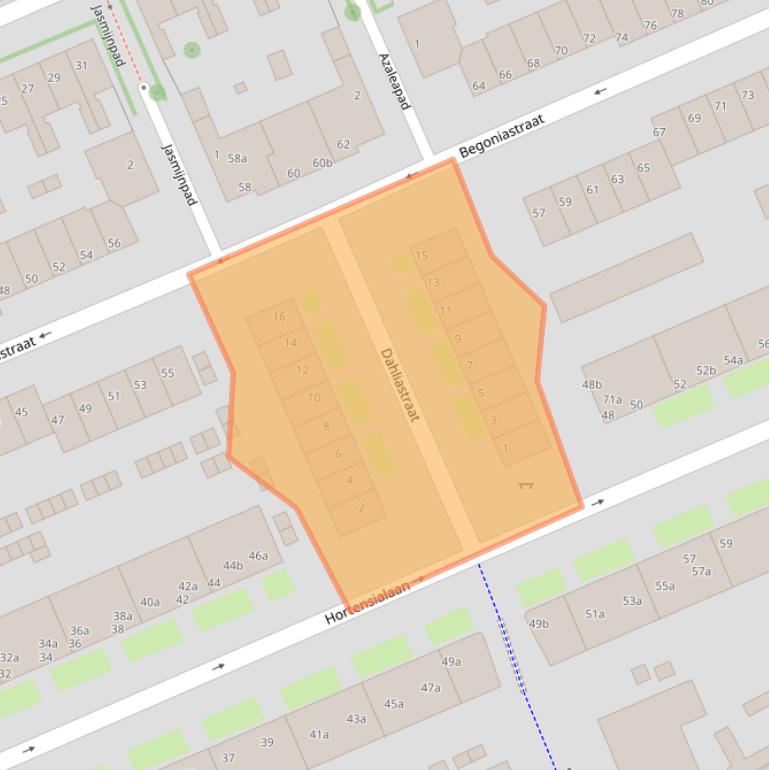 Kaart van postcodegebied 9713KT.