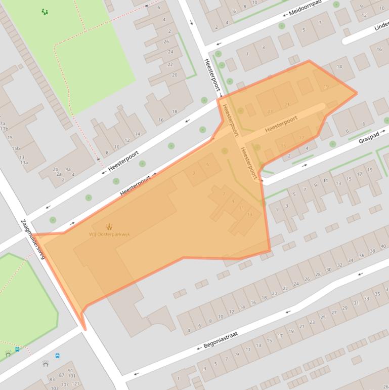 Kaart van postcodegebied 9713KX.