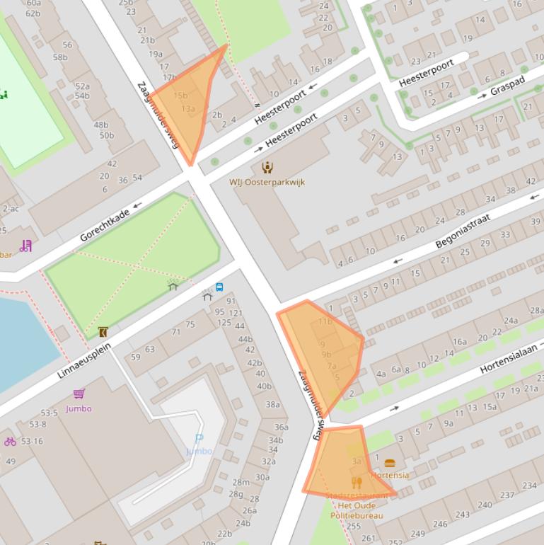 Kaart van postcodegebied 9713LB.