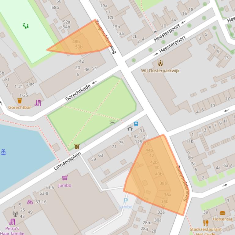 Kaart van postcodegebied 9713LK.