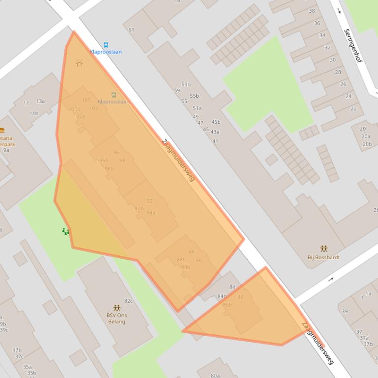 Kaart van postcodegebied 9713LN.