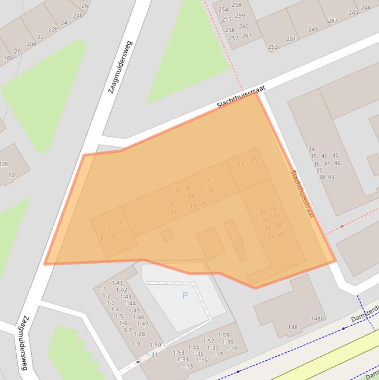 Kaart van postcodegebied 9713MA.