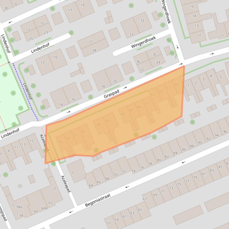 Kaart van postcodegebied 9713NH.