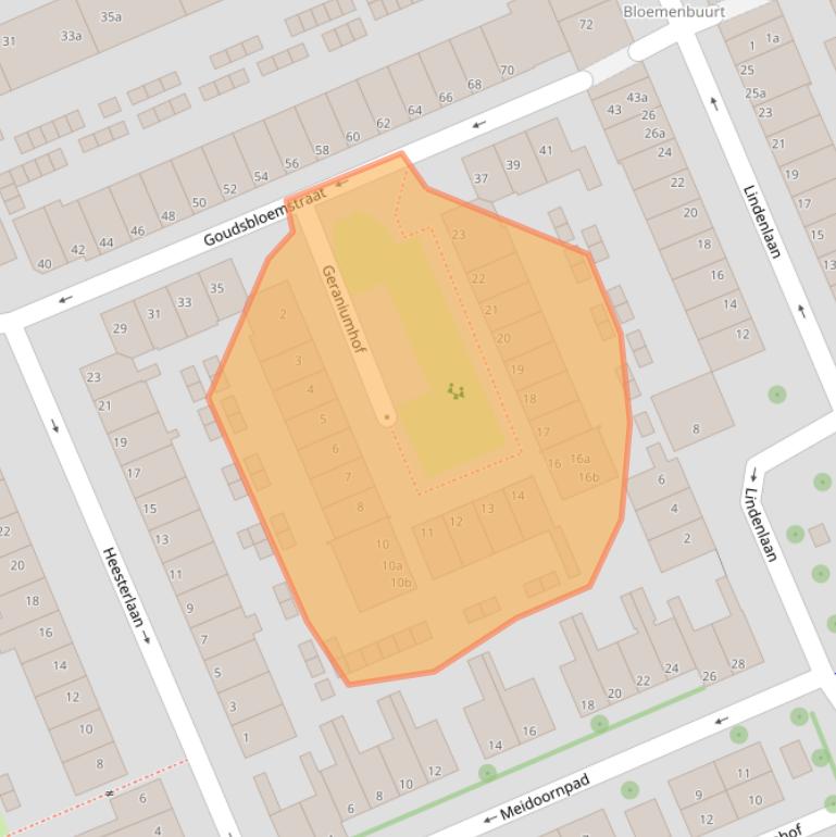 Kaart van postcodegebied 9713NX.