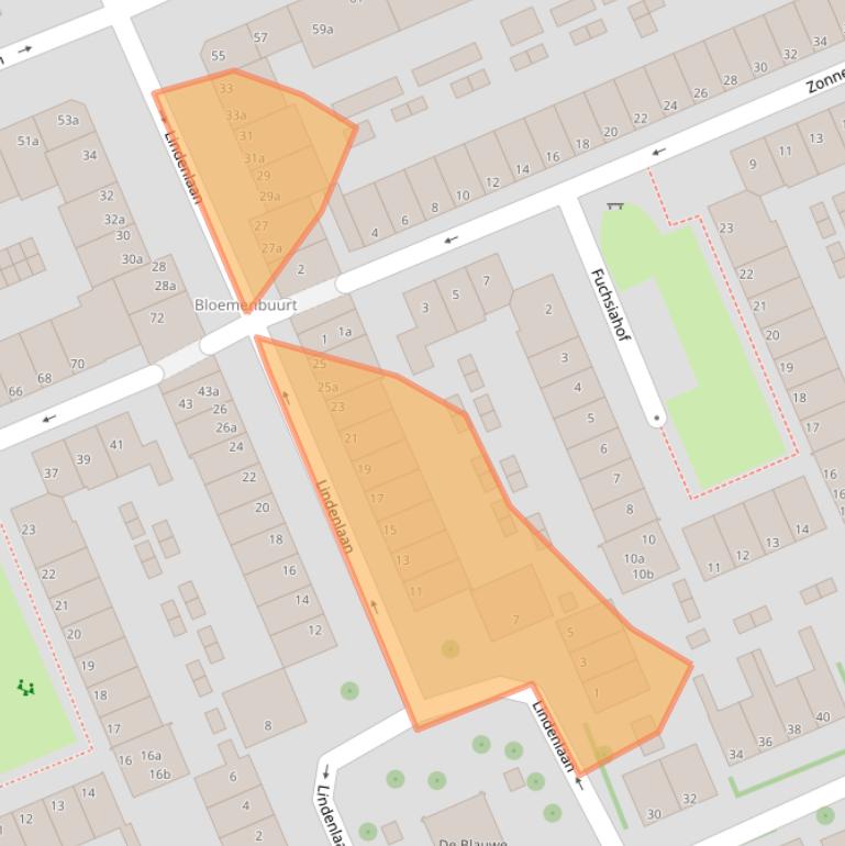 Kaart van postcodegebied 9713PD.