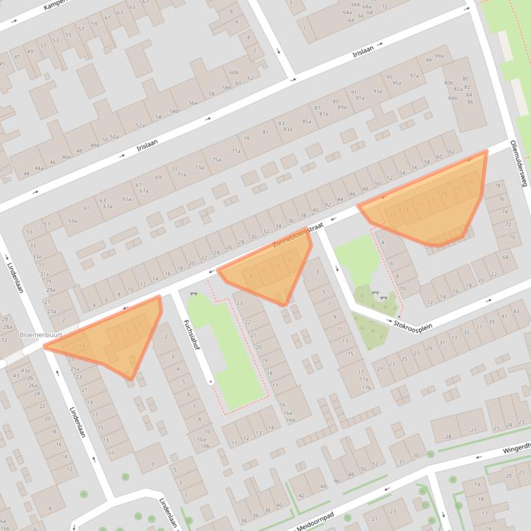 Kaart van postcodegebied 9713PG.