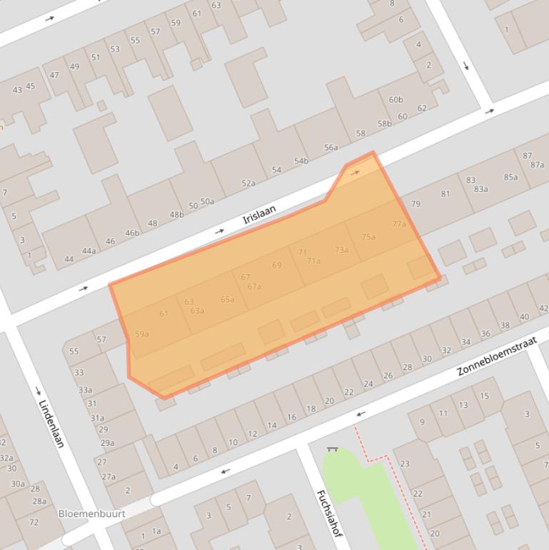 Kaart van postcodegebied 9713RD.