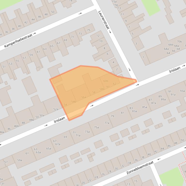 Kaart van postcodegebied 9713RL.