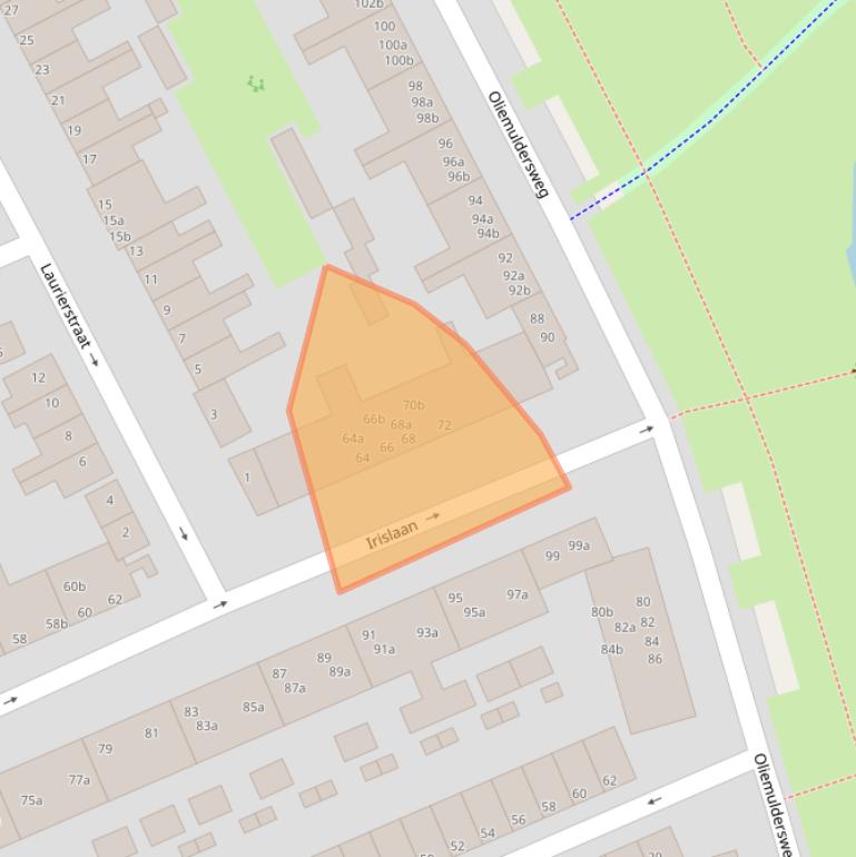 Kaart van postcodegebied 9713RM.