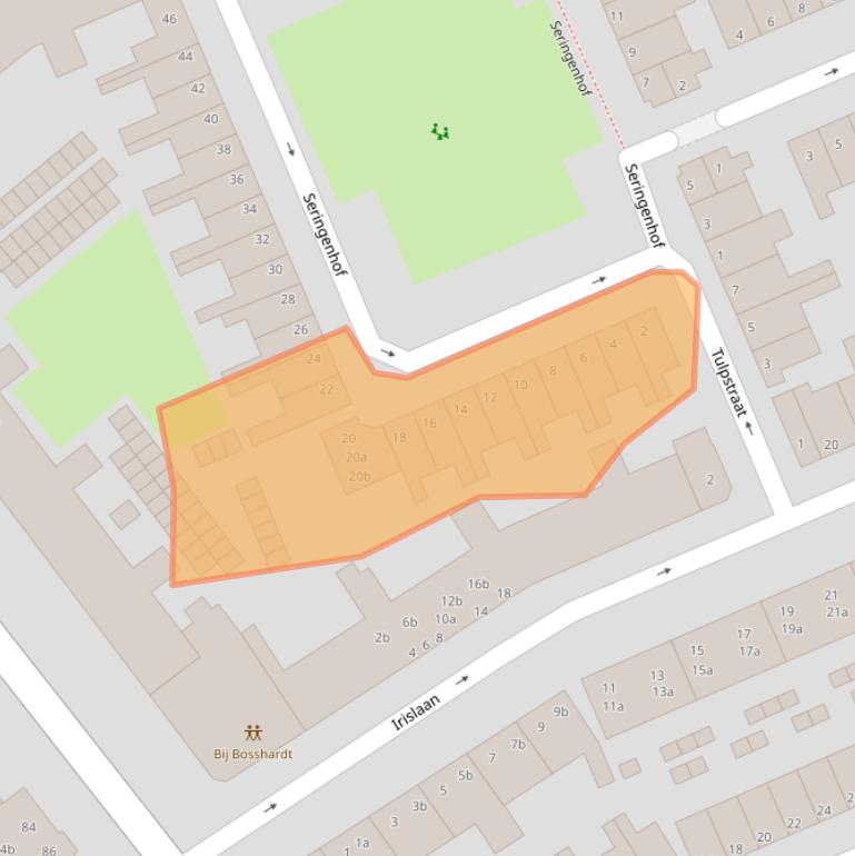 Kaart van postcodegebied 9713SC.