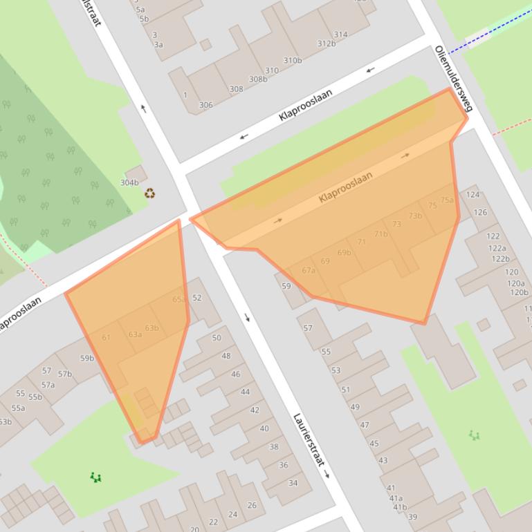 Kaart van postcodegebied 9713SK.