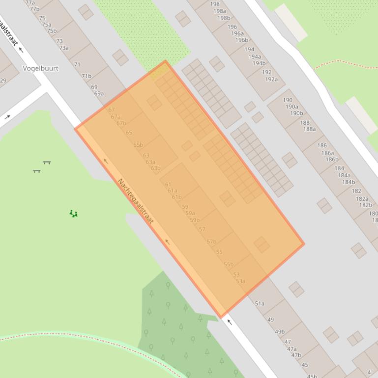 Kaart van postcodegebied 9713SR.