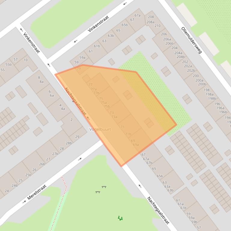 Kaart van postcodegebied 9713ST.