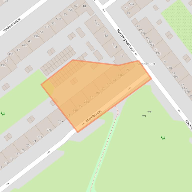 Kaart van postcodegebied 9713VV.