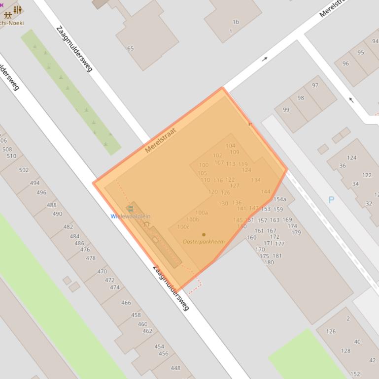 Kaart van postcodegebied 9713VX.