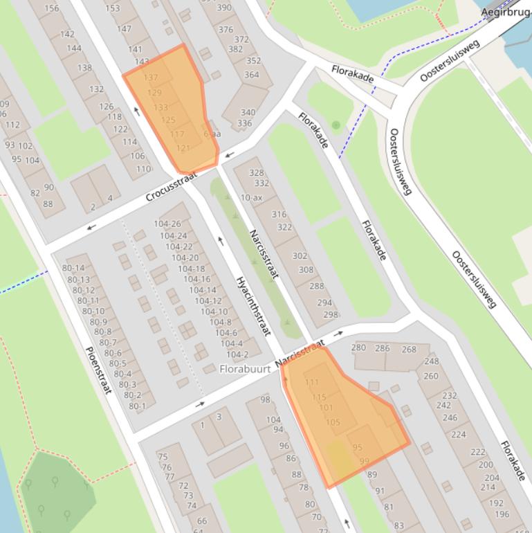 Kaart van postcodegebied 9713XC.