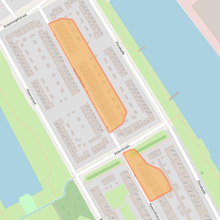 Kaart van postcodegebied 9713XE.