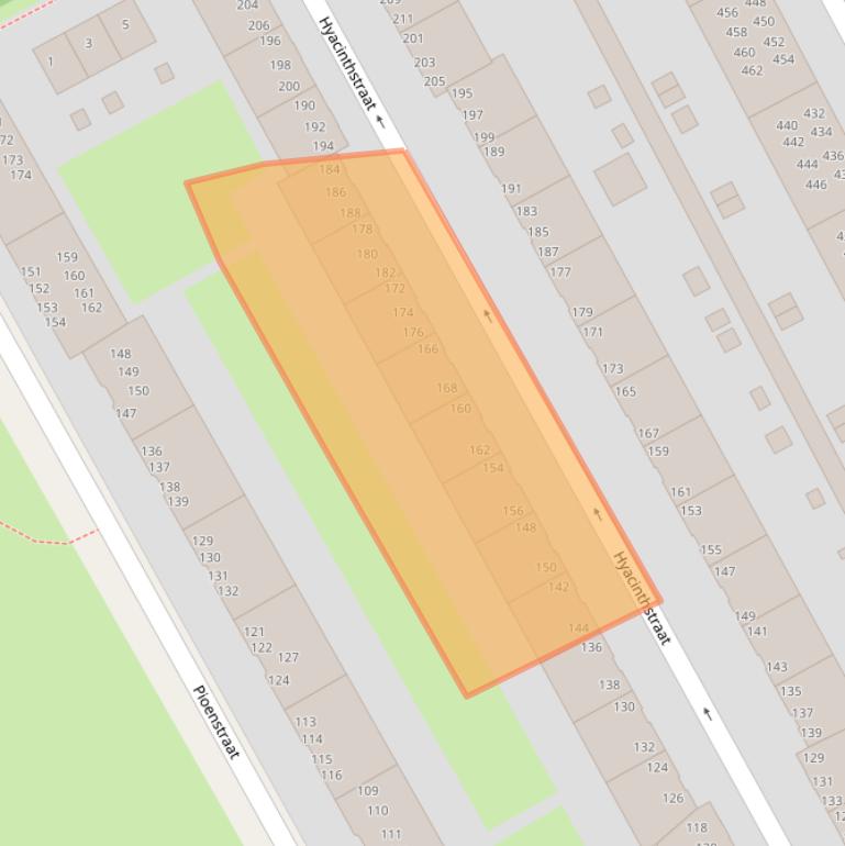 Kaart van postcodegebied 9713XK.