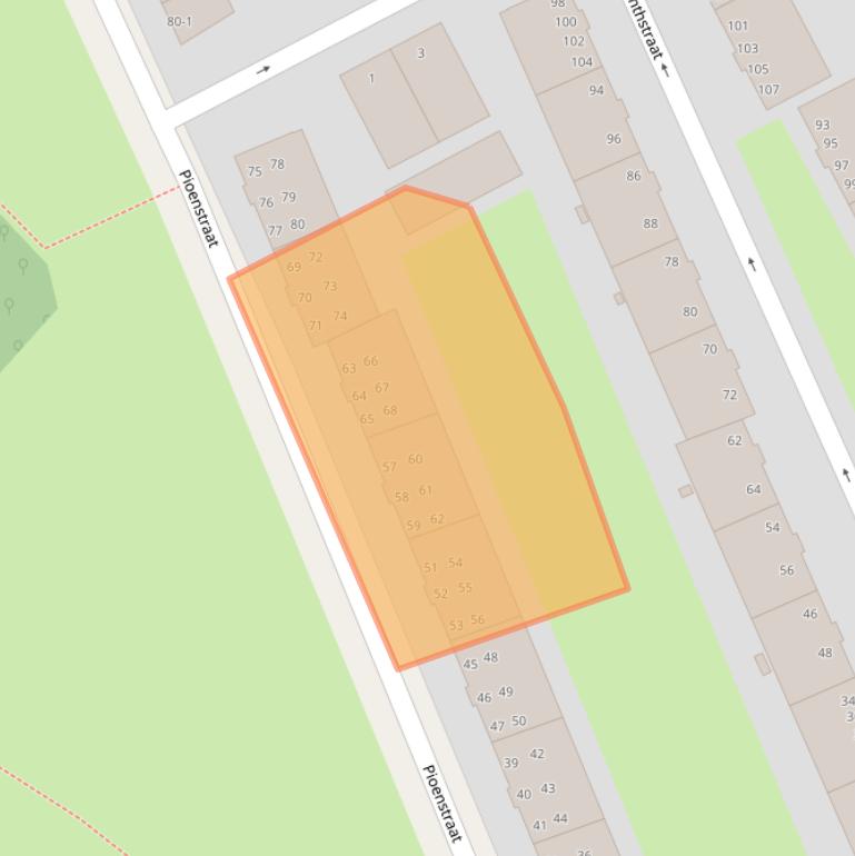 Kaart van postcodegebied 9713XR.