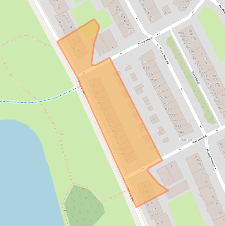 Kaart van postcodegebied 9713XS.