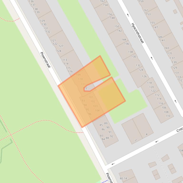 Kaart van postcodegebied 9713XT.