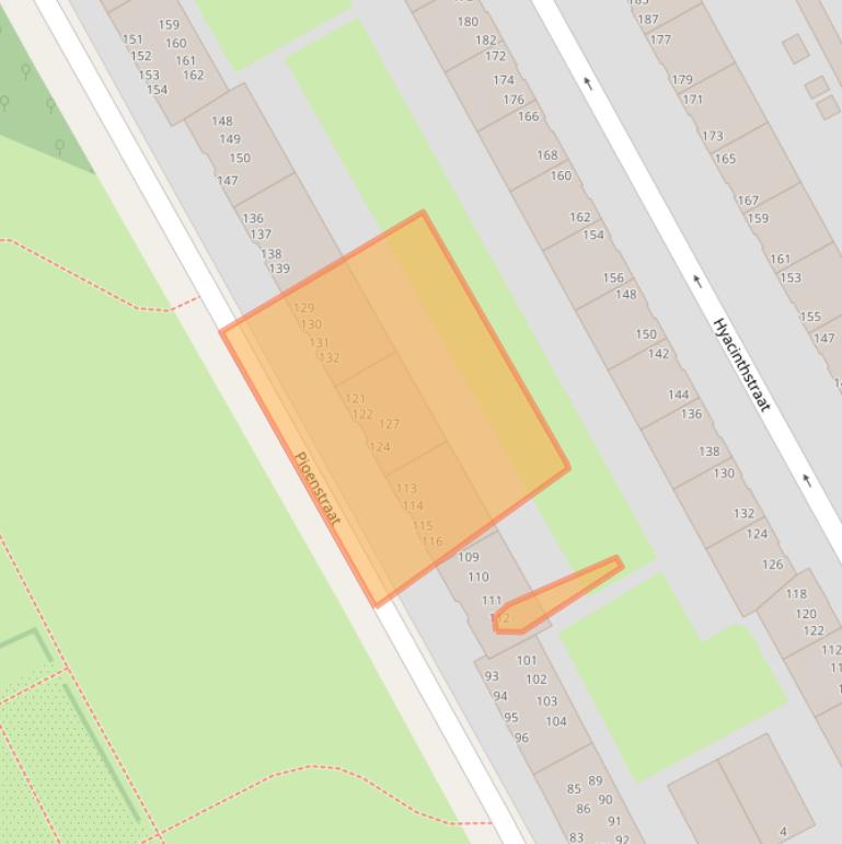 Kaart van postcodegebied 9713XV.