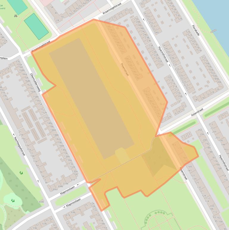 Kaart van postcodegebied 9713XX.