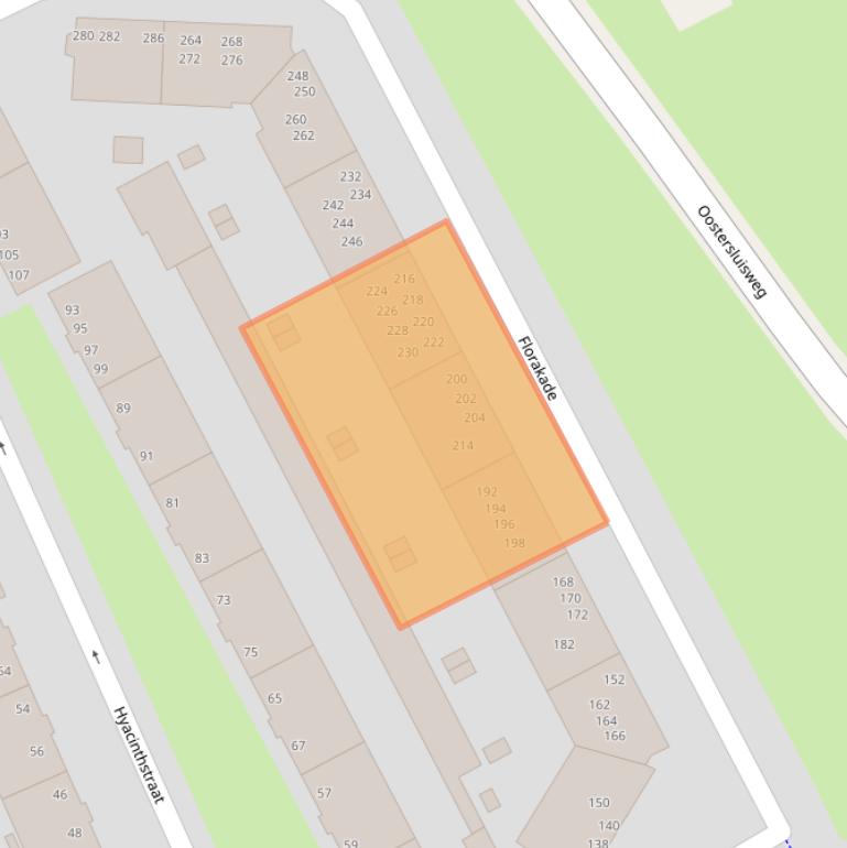 Kaart van postcodegebied 9713ZG.