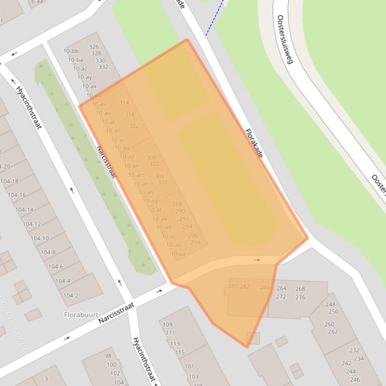 Kaart van postcodegebied 9713ZJ.